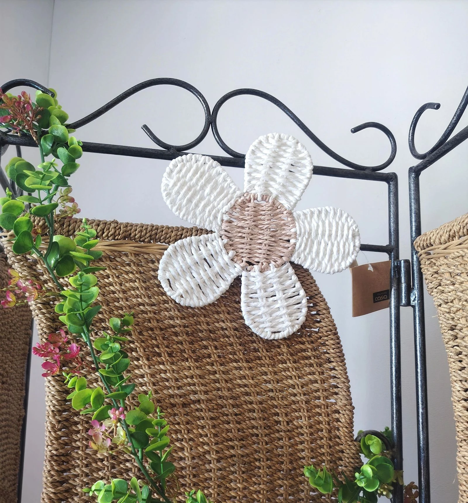 Deco murale fleur blanche casa